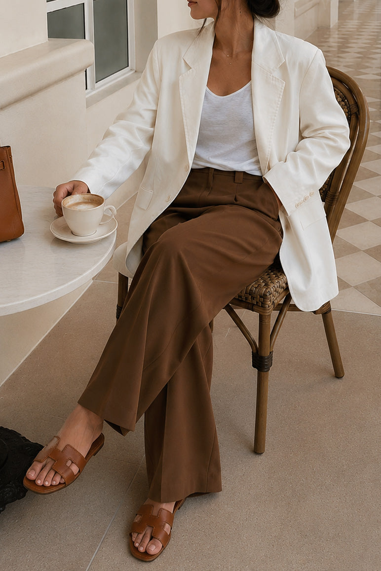 Stitch Oversized Linen Blazer