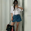 Birkin Denim Wrap Skort