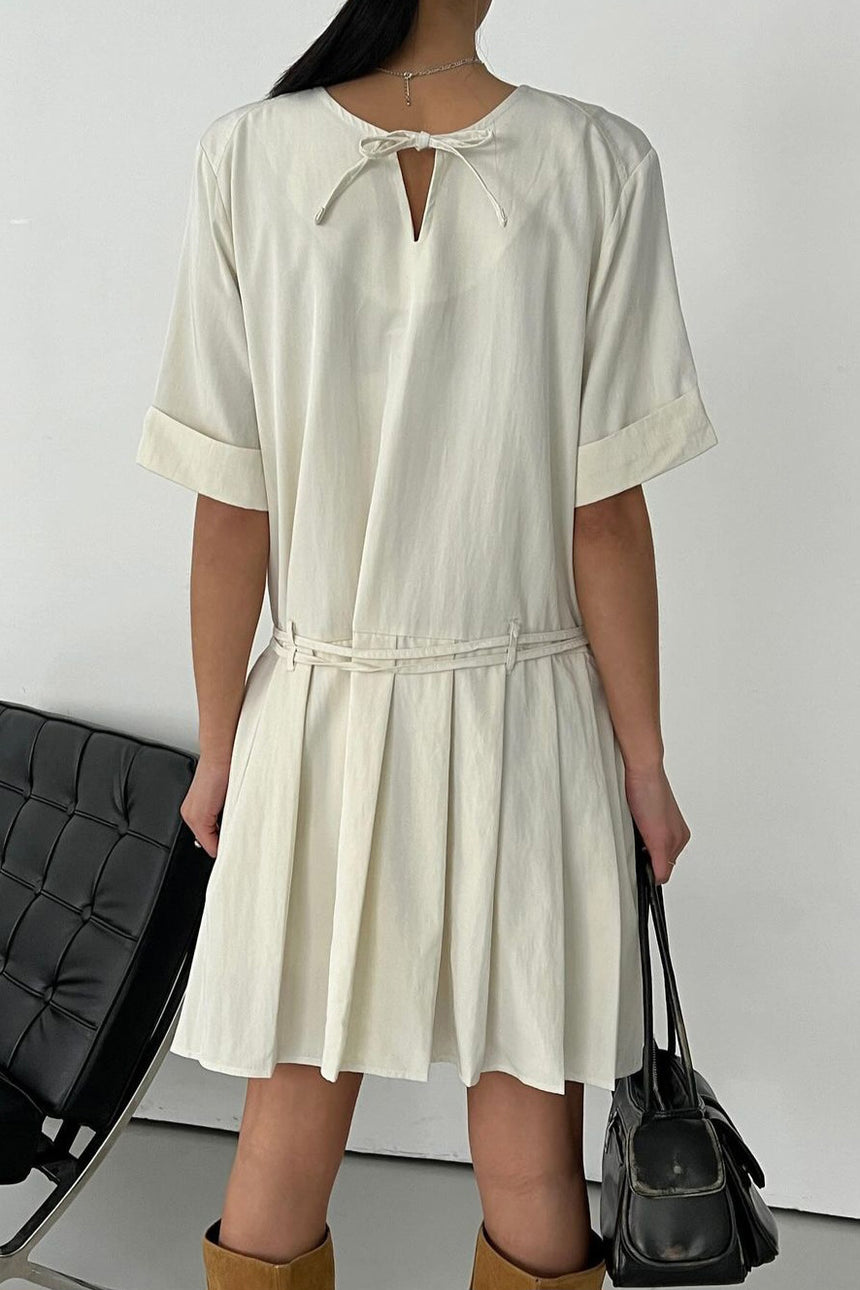 The Pleated Tie Dress