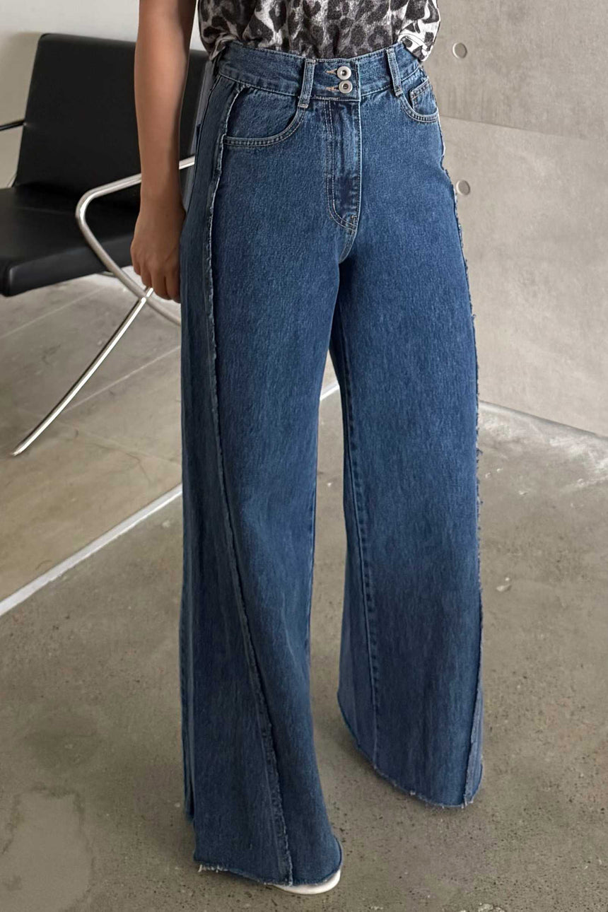 Wide Seam Denim Pants