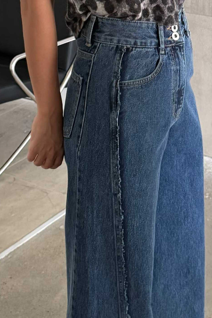 Wide Seam Denim Pants