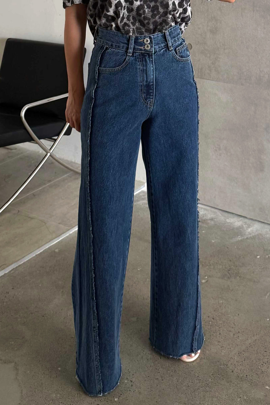Wide Seam Denim Pants