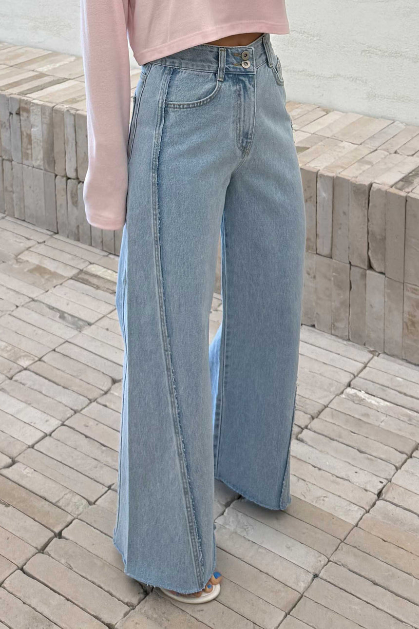 Wide Seam Denim Pants