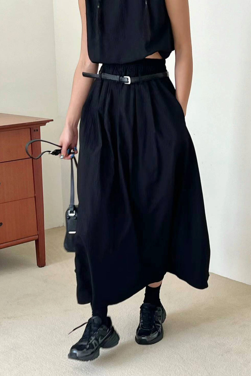 Nell Midi Skirts with Belt