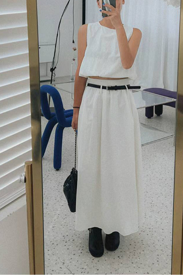 Nell Midi Skirts with Belt