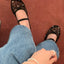 Stud Mesh Flat Shoes