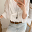 Airy Stripe Shirt _ White