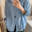 Airy Stripe Shirt_Blue