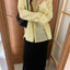 Airy Stripe Shirt _ Pale Lime