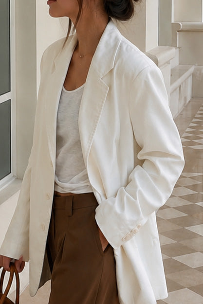 Stitch Oversized Linen Blazer