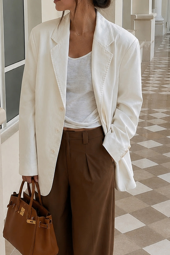 Stitch Oversized Linen Blazer