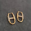 H Oval Hoop Earring