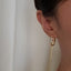 H Oval Hoop Earring